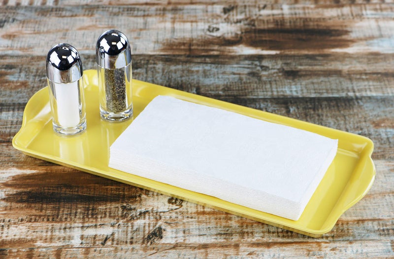 Reston Lloyd Melamine Plastic Tidbit Tray, BPA-Free, Food Safe, Multipurpose Platter Serving Tray, Bathroom/Table Organizer, Lemon - Image 3